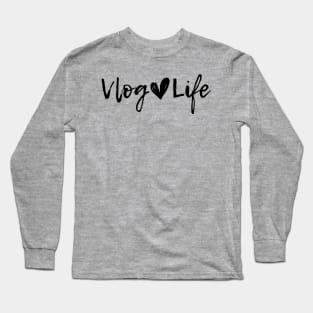 Vlog Life with a Heart Long Sleeve T-Shirt